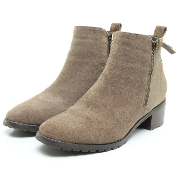 Blondo Samara Waterproof Suede Leather Ankle Boots Women 9.5 Gray/Brown - Picture 6 of 16